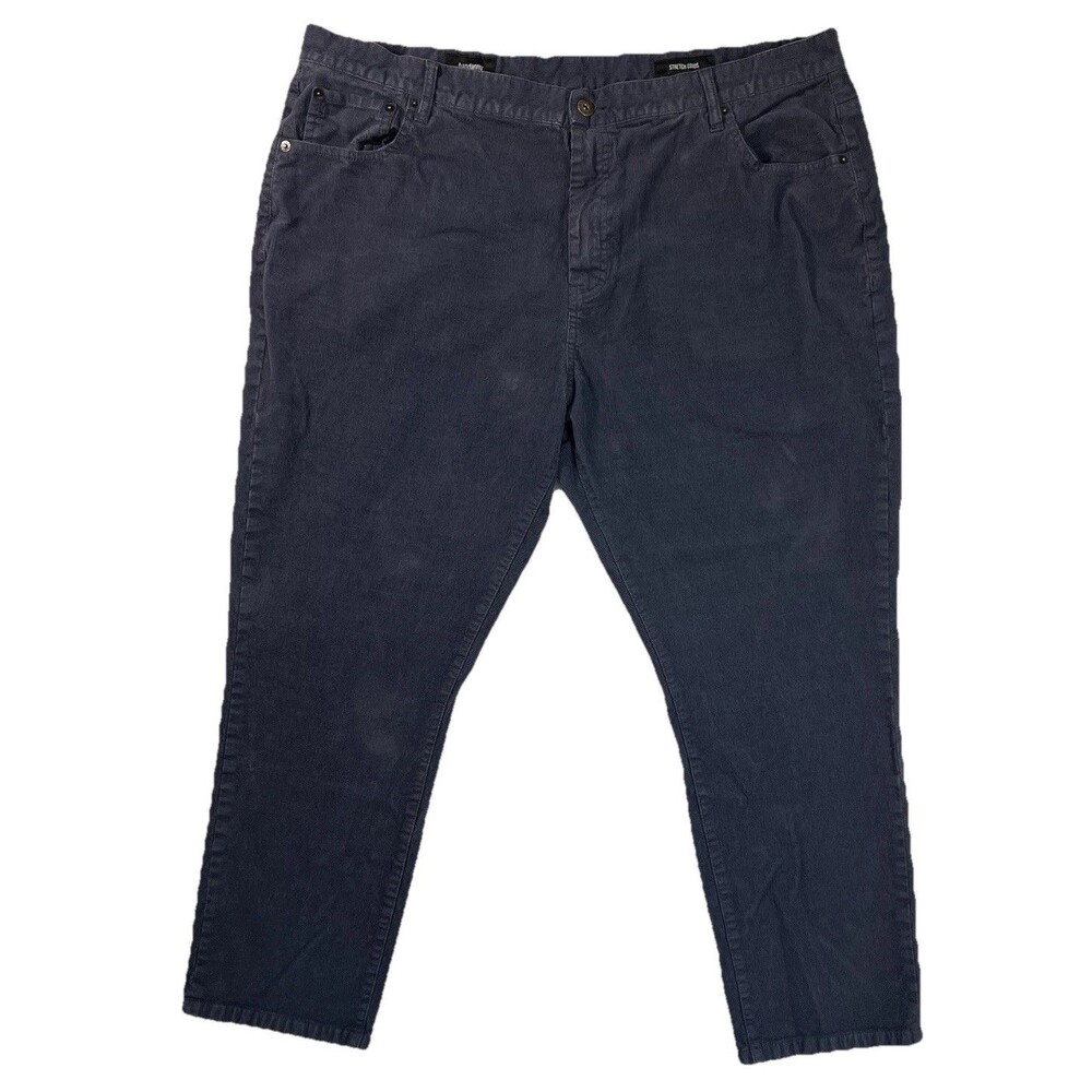 Bandanny Corduroy Pant Mens 40x26 Blue Stretch Chinos Comfort Streetwear